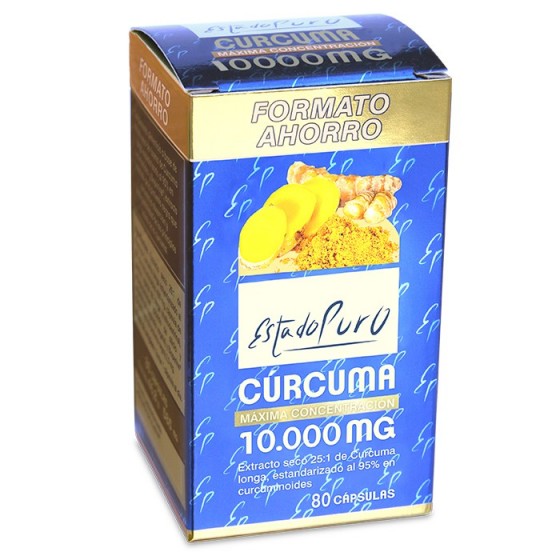 ESTADO PURO CURCUMA 10.000 mg FORMATO AHORRO 80 CÁPSULAS