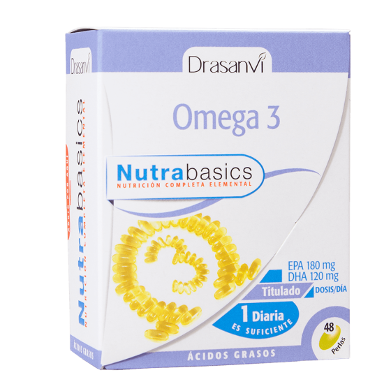 Nutrabasics - Omega 3 - Drasanvi - 48 perlas de 1.400 mg. 
