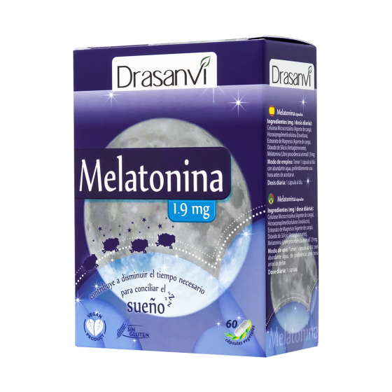 Melatonina 60 cápsulas 1.9 mg - Drasanvi - 60 cápsulas de 457,9 mg. 