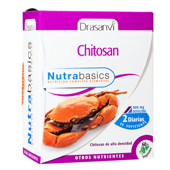 Chitosan 60 cápsulas Nutrabasicos - Drasanvi - 60 cápsulas de 566 mg. 