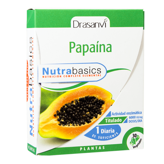 Papaína 30 cápsulas Nutrabasicos - Drasanvi - 30 cápsulas de 481 mg. 