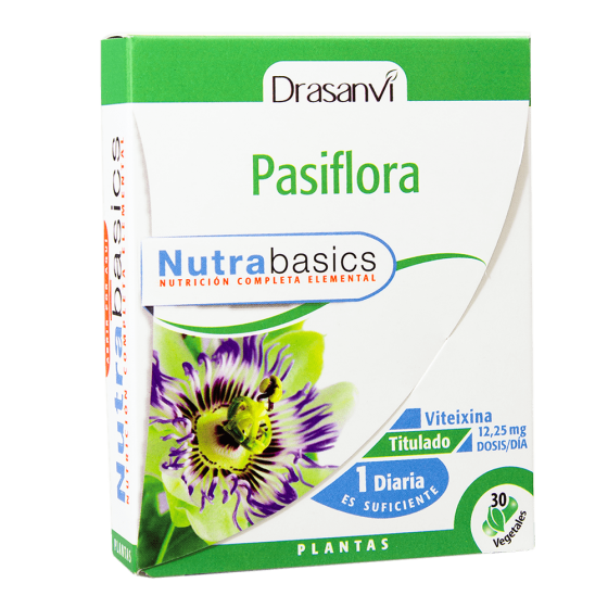 Pasiflora 30 cápsulas Nutrabasicos - Drasanvi - 30 cápsulas de 491 mg. 